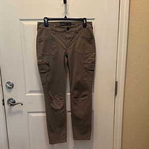 Express Olive Straight Leg Cargo Pants